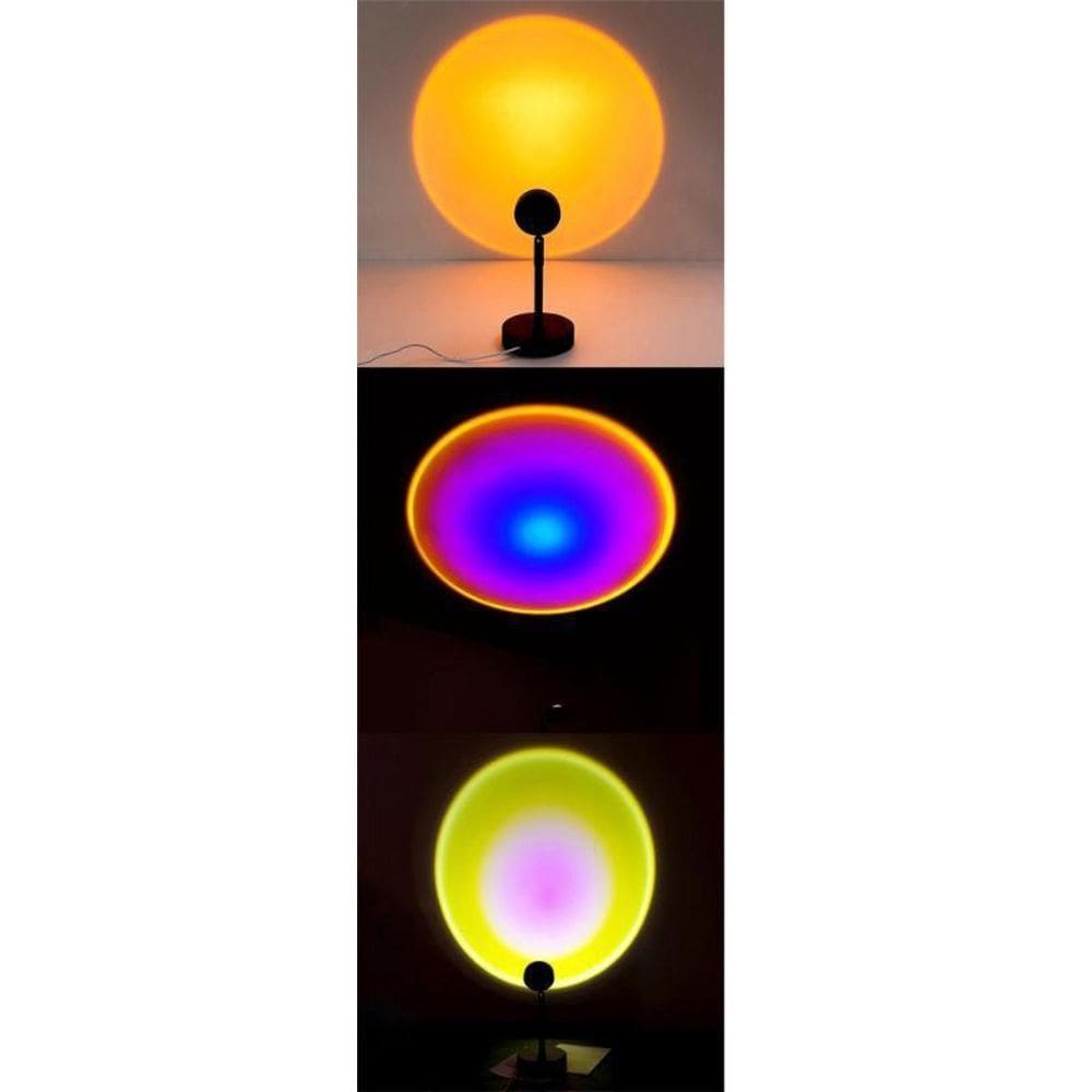 Luminária Noturna Lâmpada Projeção Sunset Led Efeito Por Sol