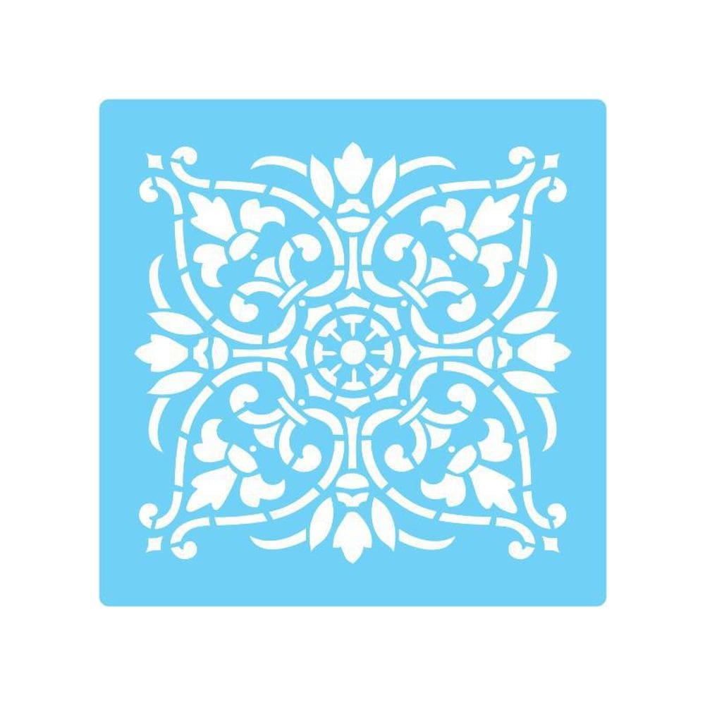 Stencil De Parede Tamako Arabesco - 55 X 55Cm - Ref 592