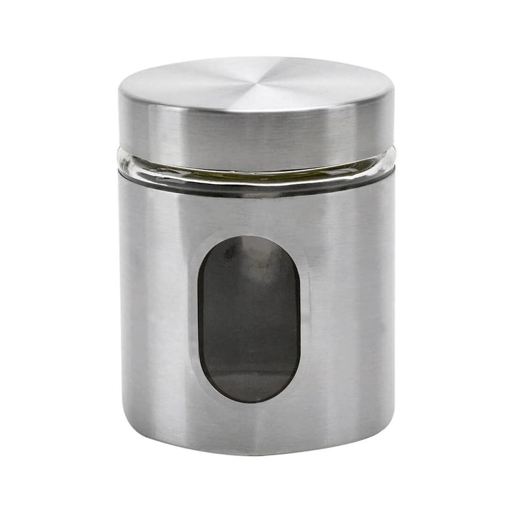 Pote Inox com Visor Vidro Vítreo - 630ml - Mimo Style