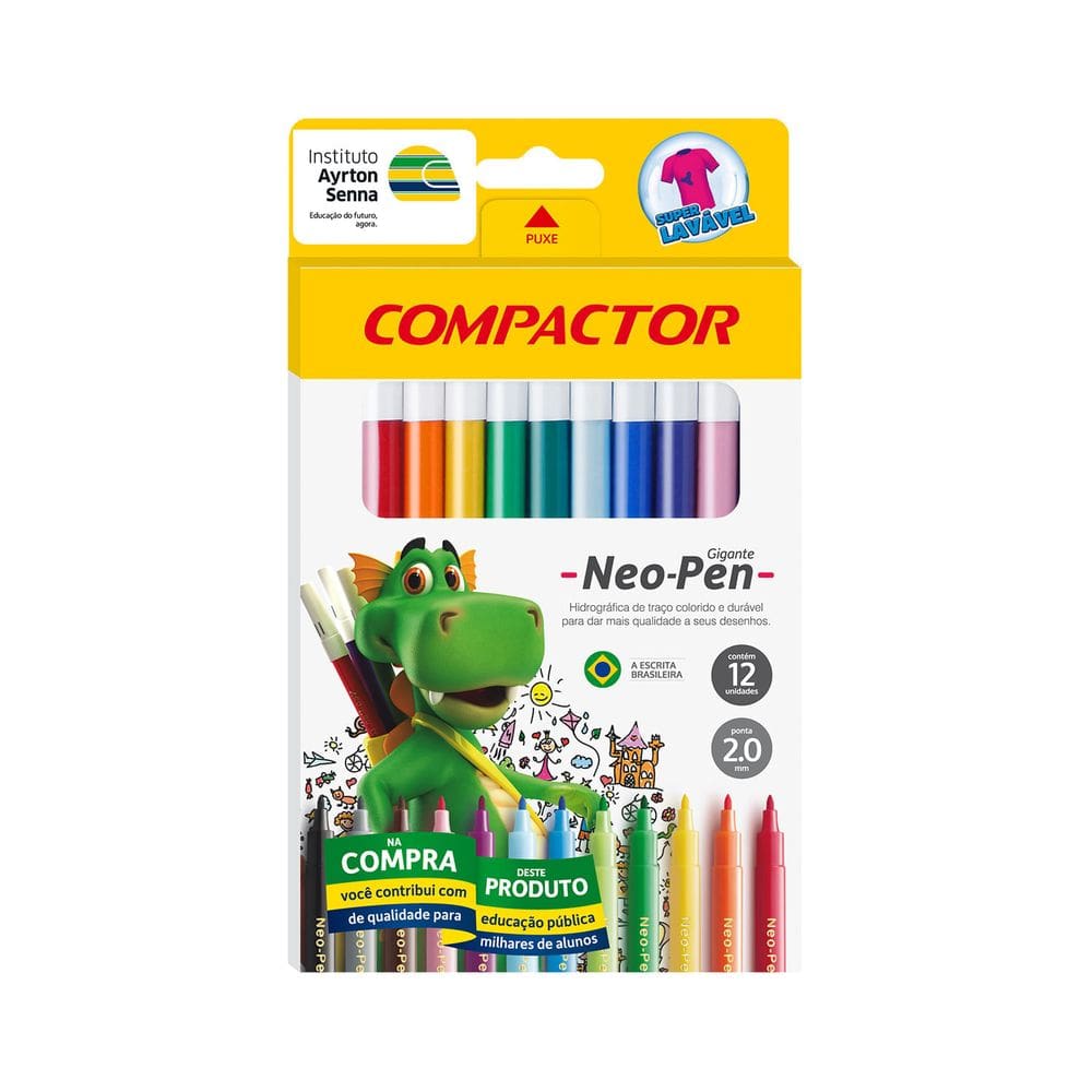 Kit Hidrocor Compactor Neopen Gig com 24 Cores