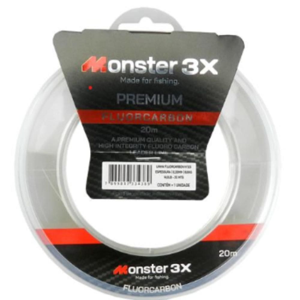 Monster 3X Linha Fluorcarbon 3.5 0,330Mm 14.6Lb 6,6Kl 20 M