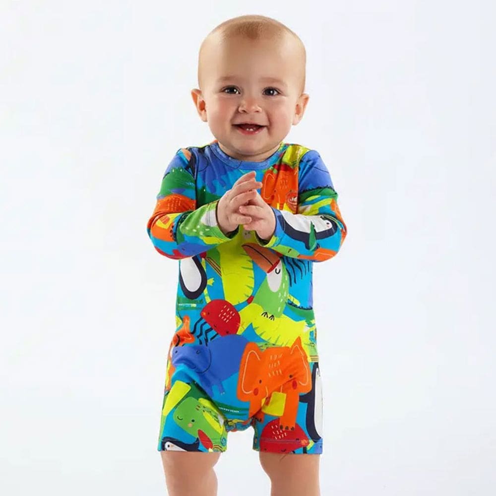 Macaquinho Praia Bebê e Infantil Proteção UV Zoo Colorido Up Baby