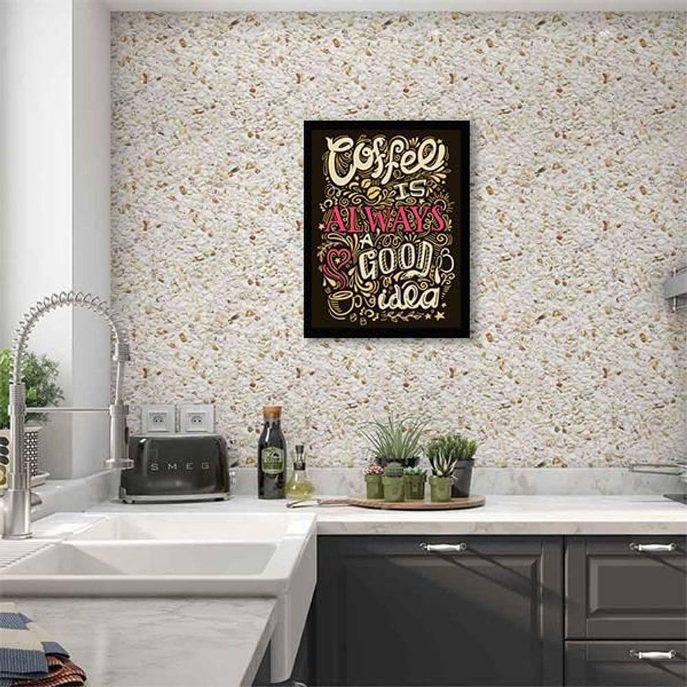 Quadro Decorativo Coffee Is Always A Good Idea 45X34Cm