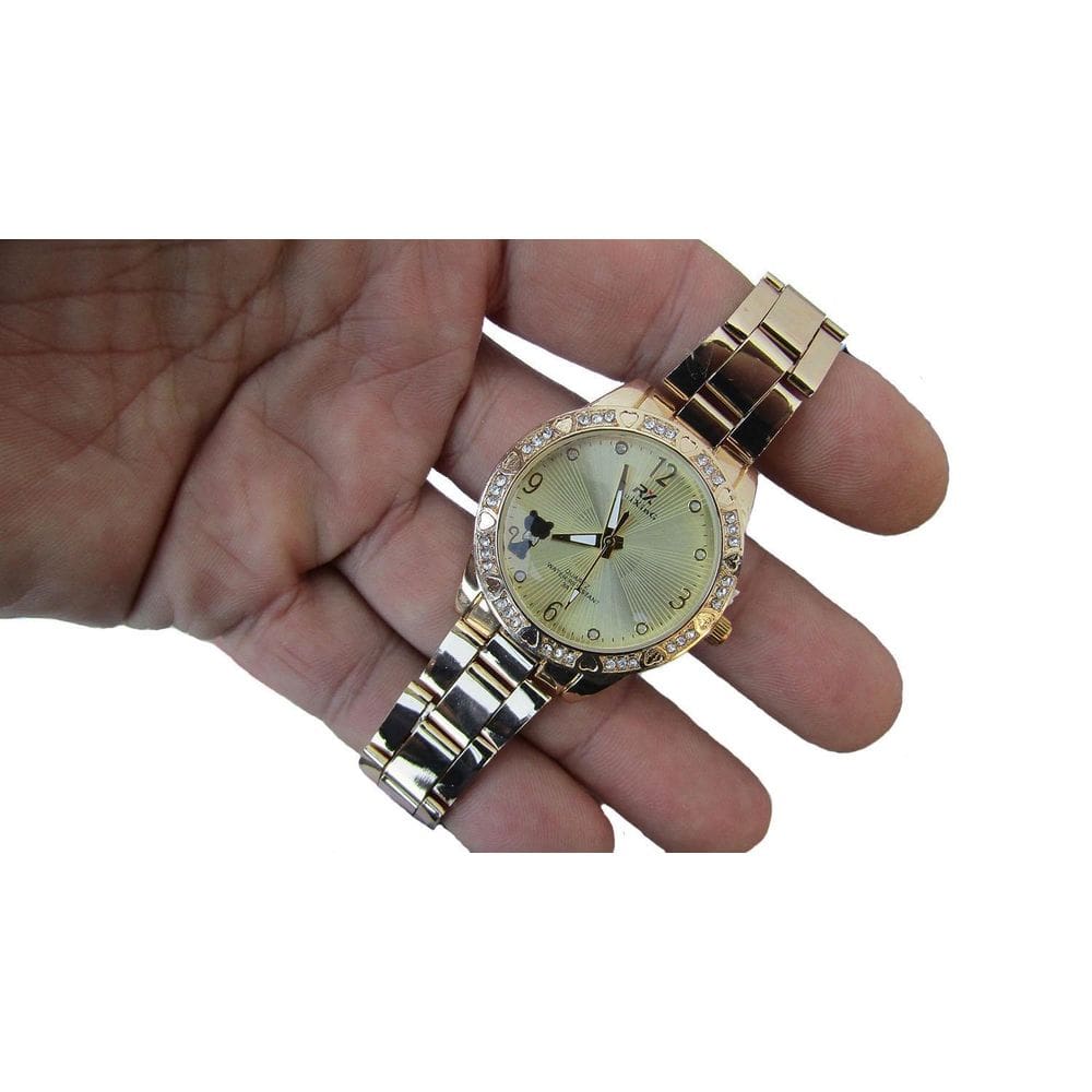 Relogio Feminino Dourado Movimento A Quartzo