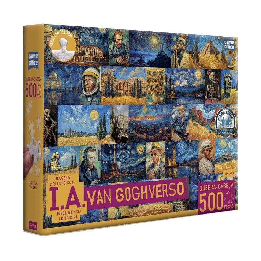 Quebra-cabeça Van Gogh verso - 500 Peças - Game Office