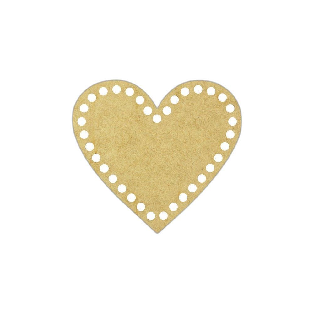 Base Em Mdf Para Cesto Em Crochê Coração