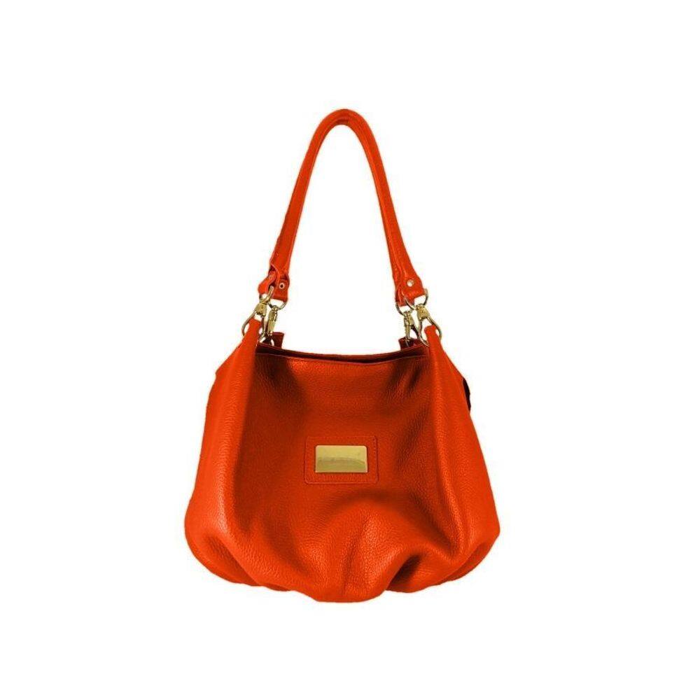 Bolsa Saco Topgrife Couro Laranja