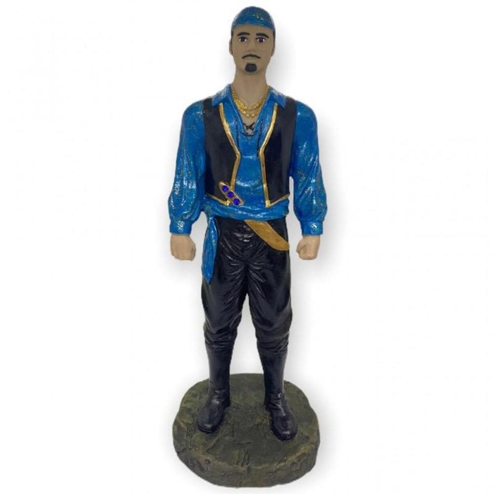 Escultura Cigano Umbanda Candomblé 25 Cm Em Resina