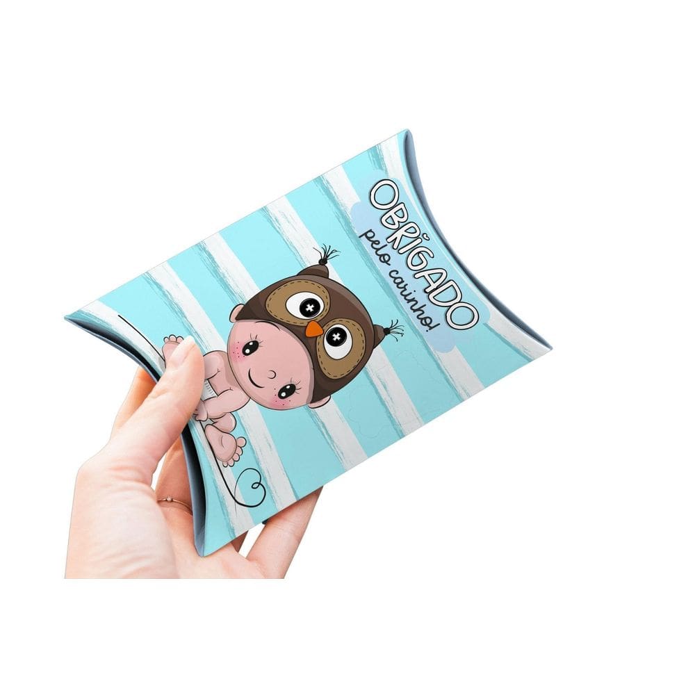 10 Caixinha Bebe Fofo Maternidade Chá Rifa - Menino Coruja