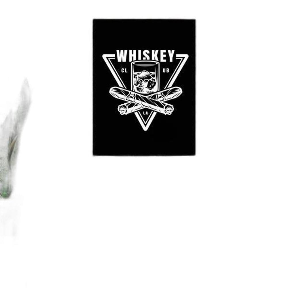 Quadro Whiskey Club 24X18Cm - Com Vidro