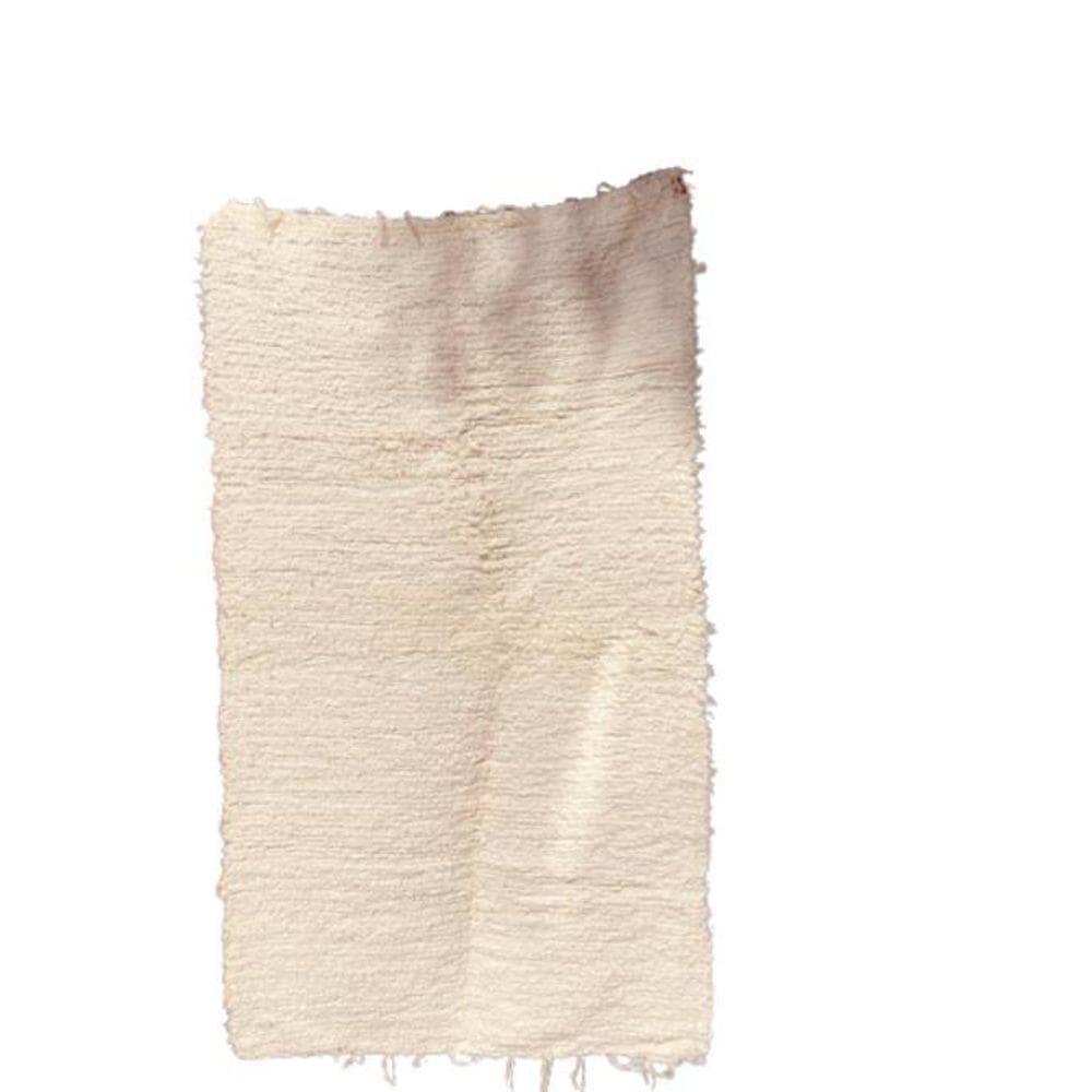 Tapete Médio Felpudo Liso Cru 0,80X1,50M Boho