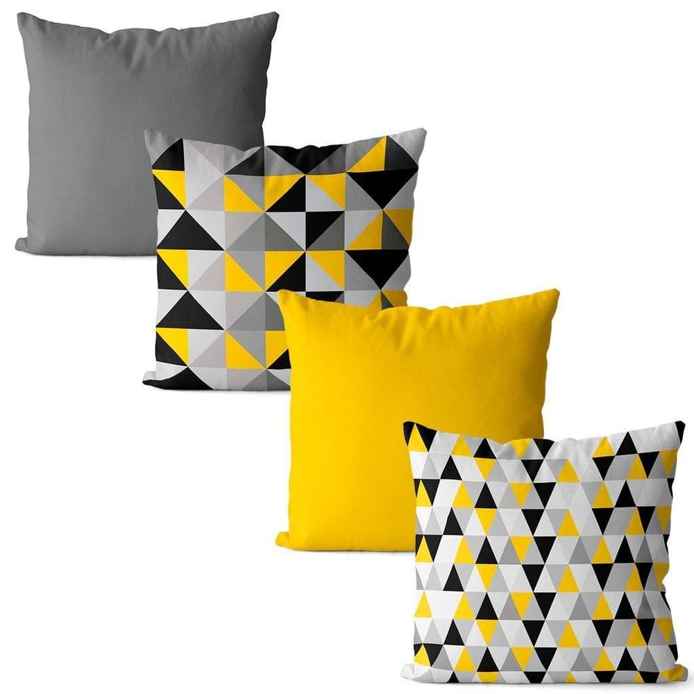 Kit 4 Capas De Almofadas Decorativas 45X45 - Moderna 037