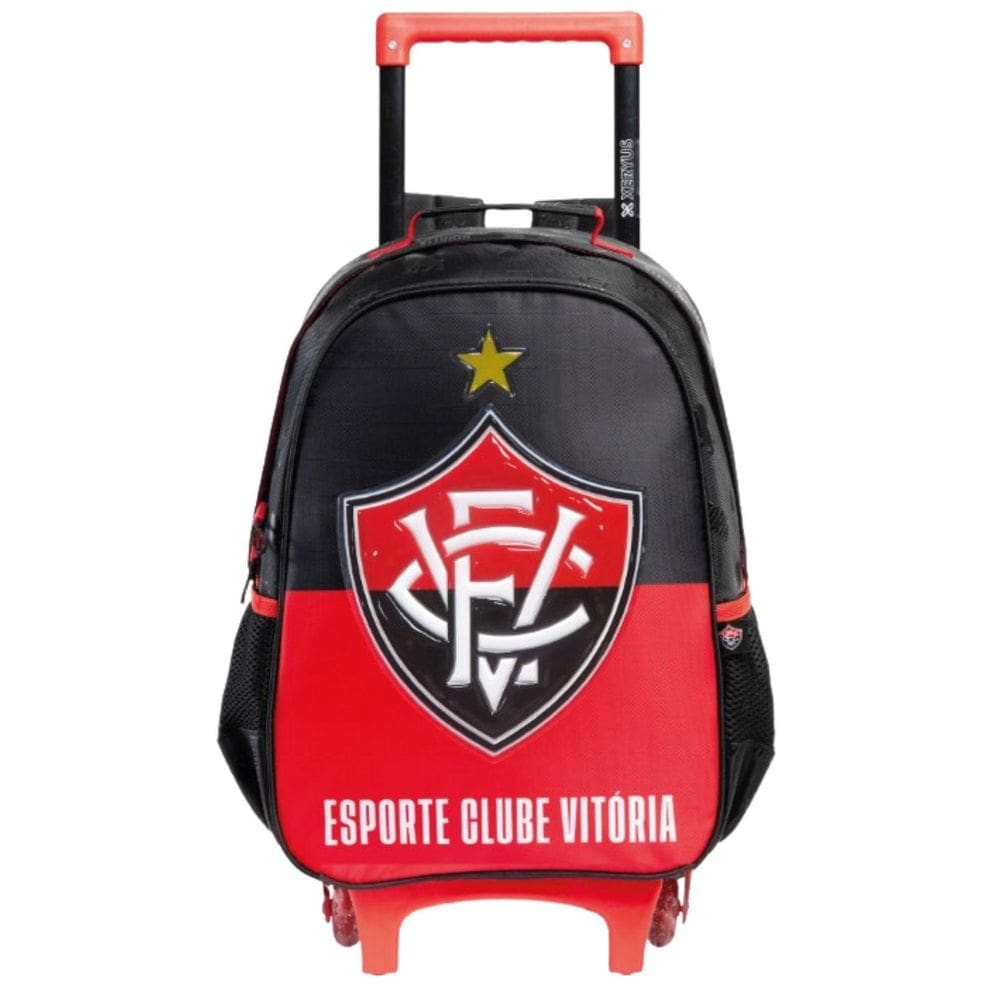 Mochila Escolar Rodas E Alças Futebol Vitória 16558