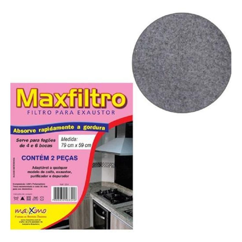 Filtro Forro Para Exaustor Coifa Purificador E Depurador 2Un