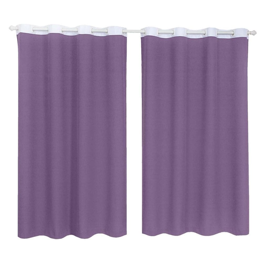 Cortina Tecido Oxford Faixa Branco 2,50M X 3,00M - Lilás