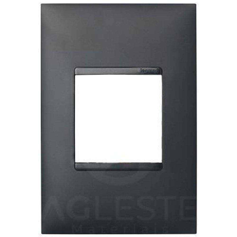 Placa 2 Modulos Juntos Com Suporte 4X2-Pial Plus + Preto