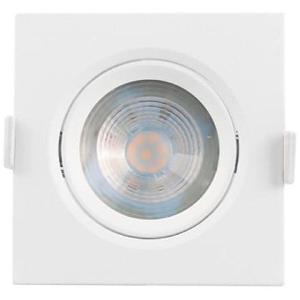 Mini Spot Branco Frio 6500W 7W Bivolt Quadrado - Luminatti