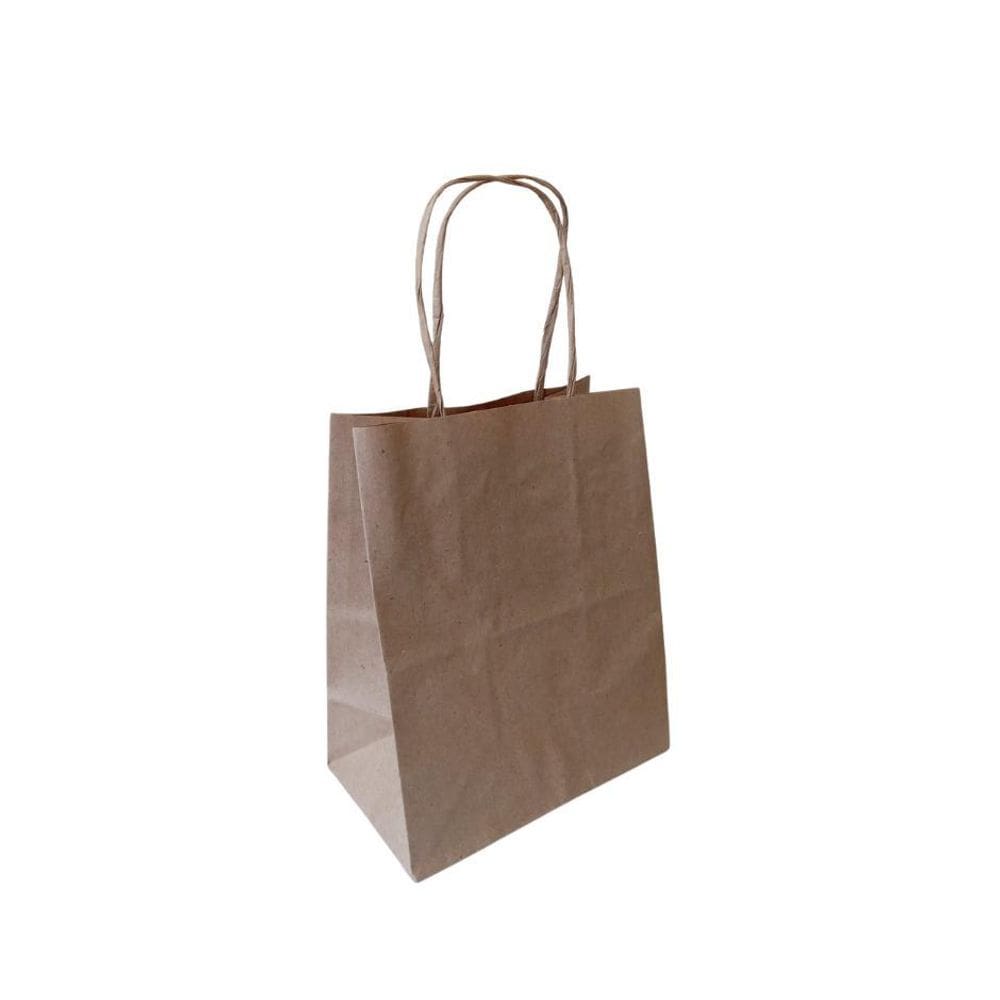 Sacola de Papel Kraft Mini PP Biju Semi Joias 13,5x8x16 cm