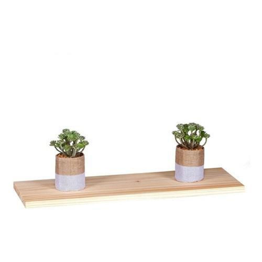 Prateleira 80X24 Suporte Invisível Madeira Maciça Prancha