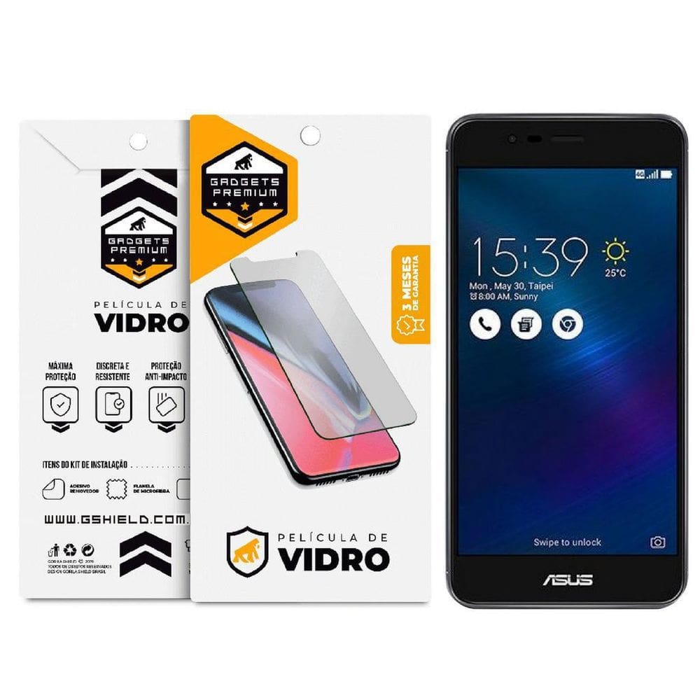Película Vidro Dupla Asus Zenfone 3 5.2 Ze520Kl  Cobre Apena