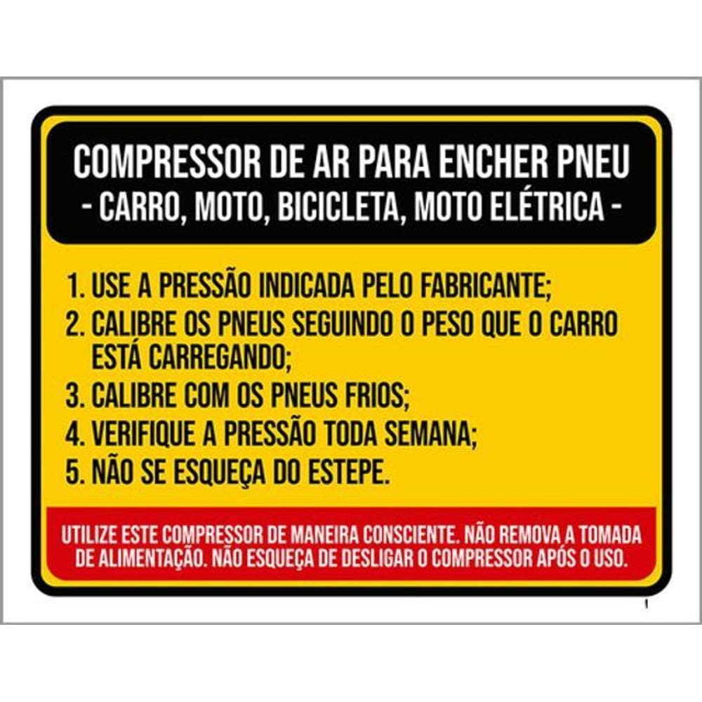 Kit 10 Placas Compressor De Ar Para Encher Pneu