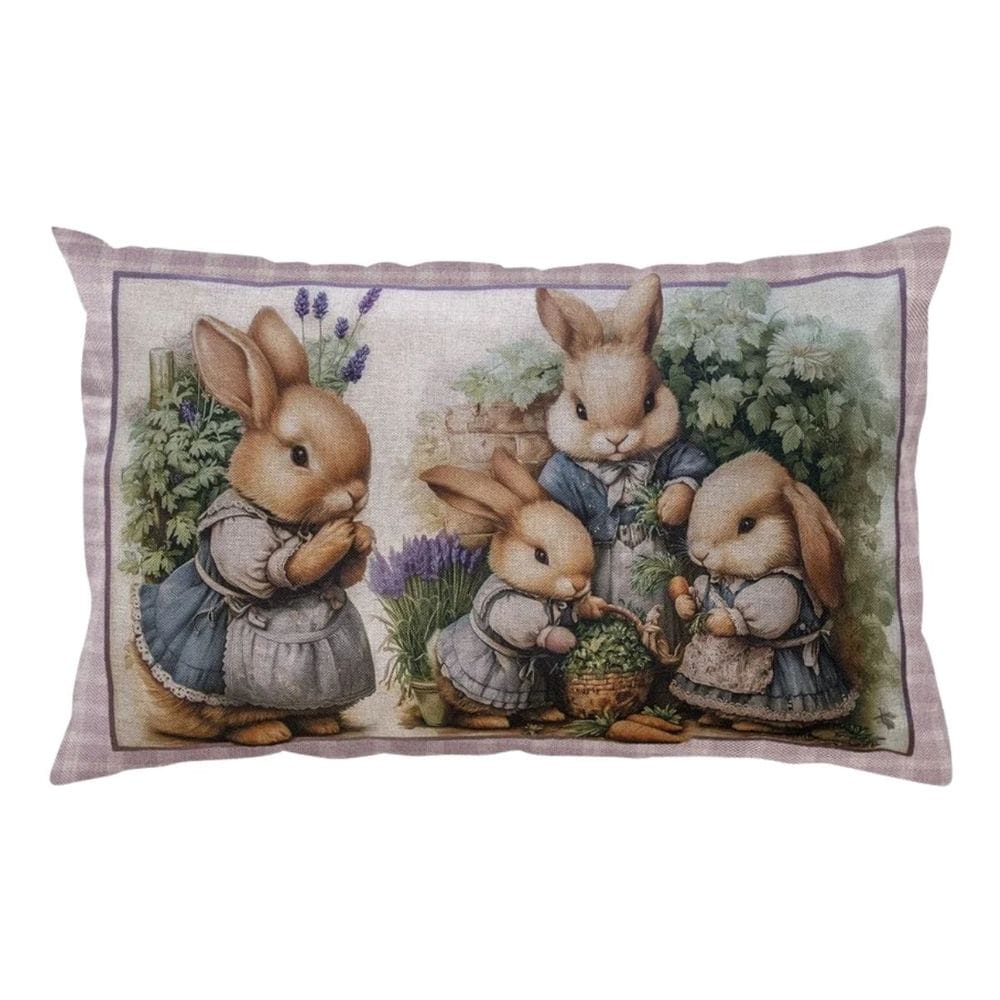 Almofada De Páscoa Baguete Família Poesia 499177 35x55cm