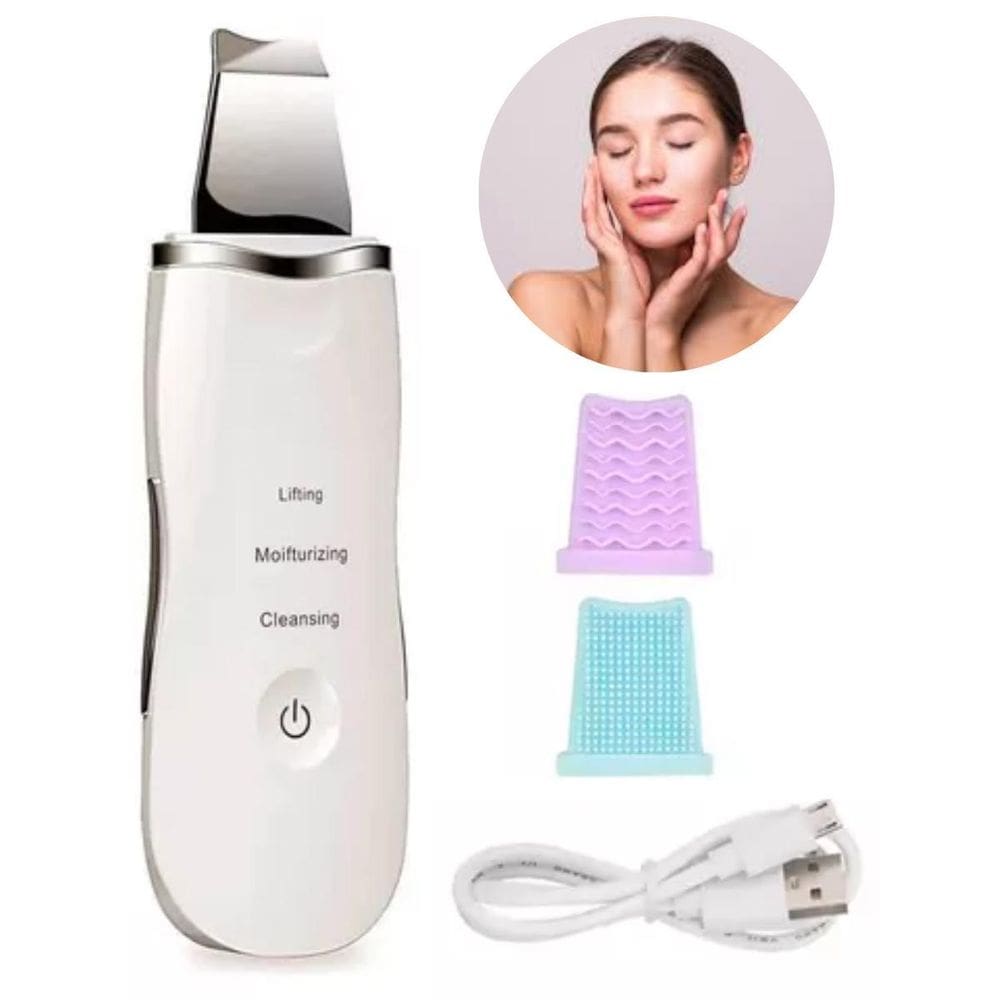 Peeling Ultrasônico 2 Em 1: Limpeza E Lifting Facial