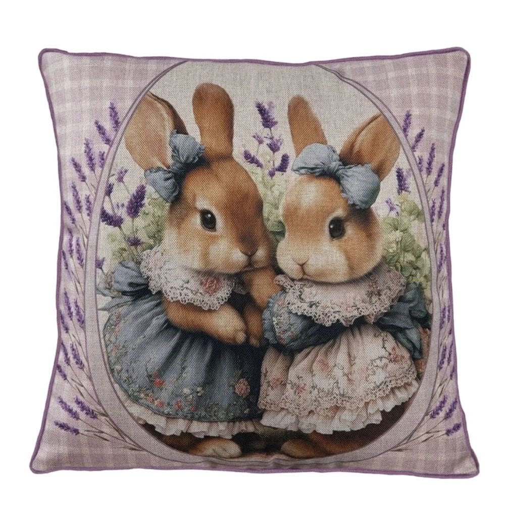 Almofada De Páscoa Poesia Irmãs Coelho 499175 40cm