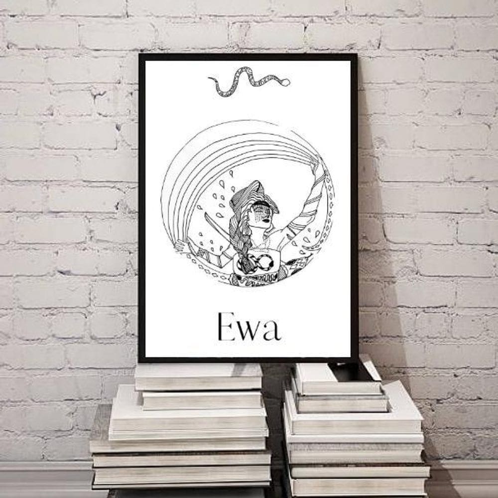 Quadro Decorativo Ewá Orixá- Umbanda 33X24Cm