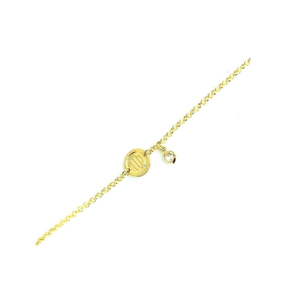 Pulseira Belca Signo Virgem Com Pingente, No Banho De Ouro