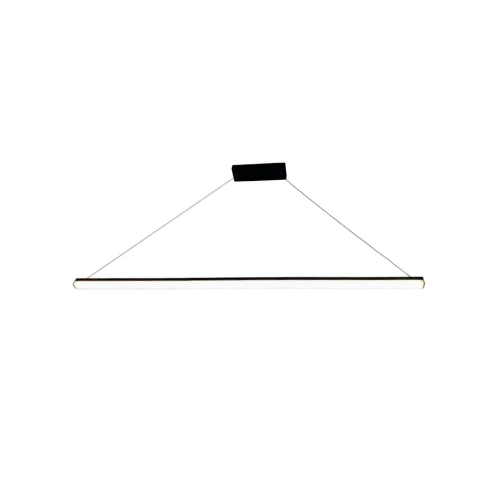 Pendente Led Slim 1M Preto Mesa Escritório Bancada H. Office
