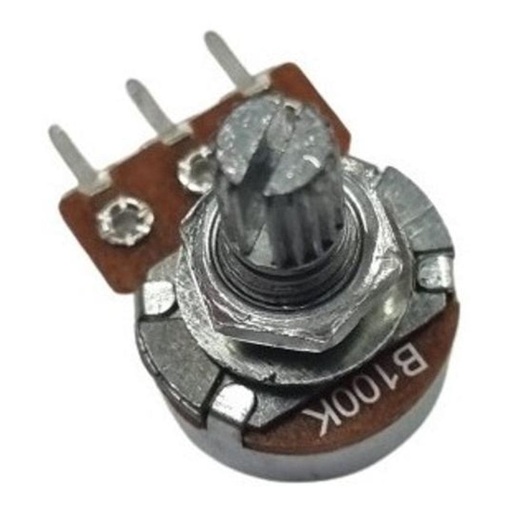 Potenciômetro 100K B L15 Eixo Curto Sem Chave 16Mm