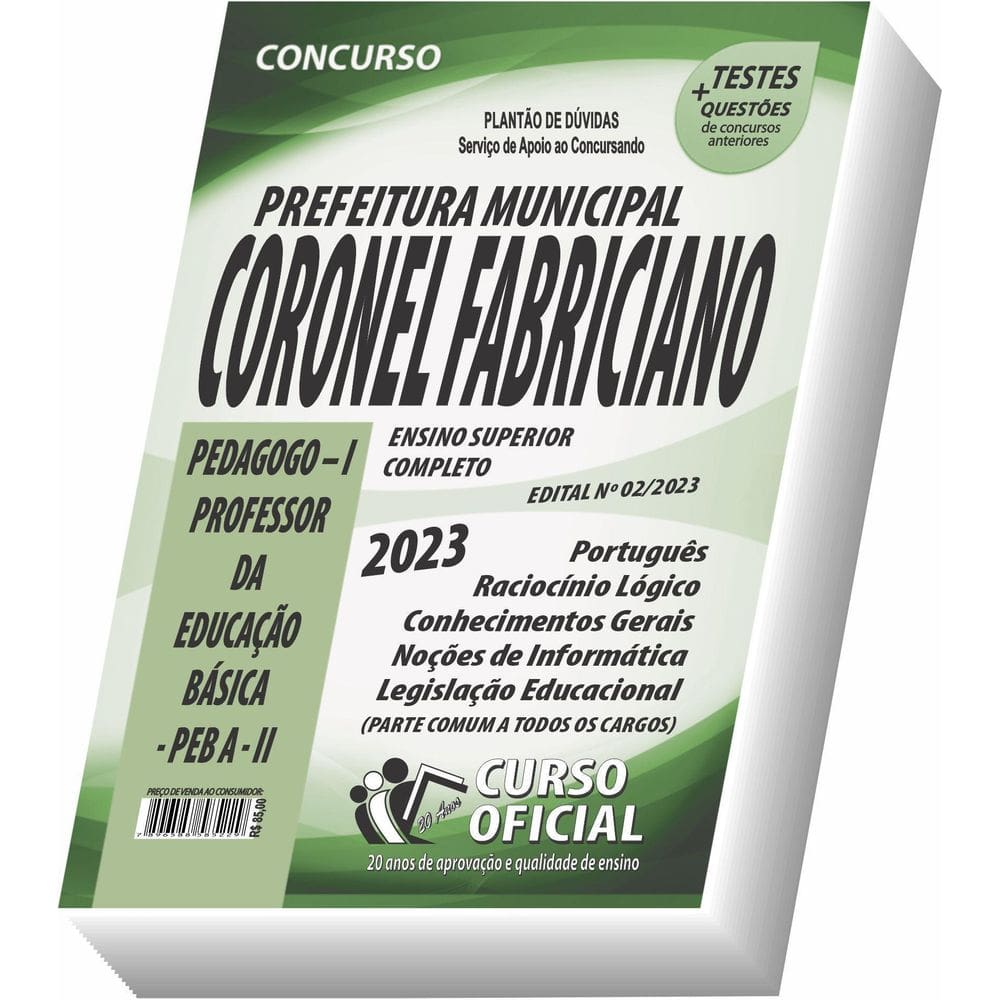 Apostila Coronel Fabriciano - Mg - Pedagogo E Professor