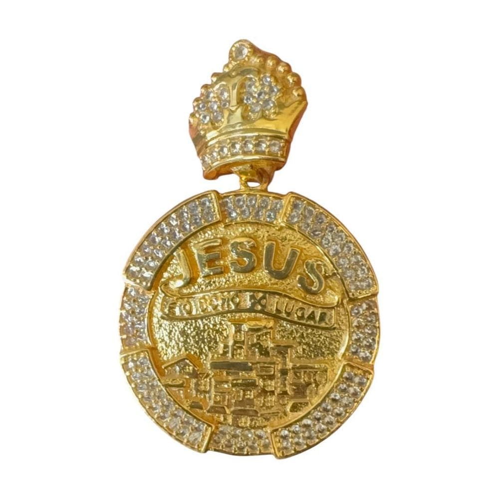 Pingente Jesus É O Dono Do Lugar - Banhado A Ouro