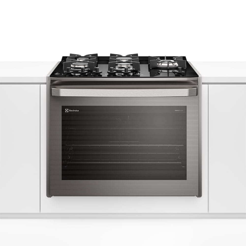 Fogão de Embutir 5 bocas Electrolux Cinza Experience Mesa Vidro, Grill e PerfectCook360 (FE5EG)