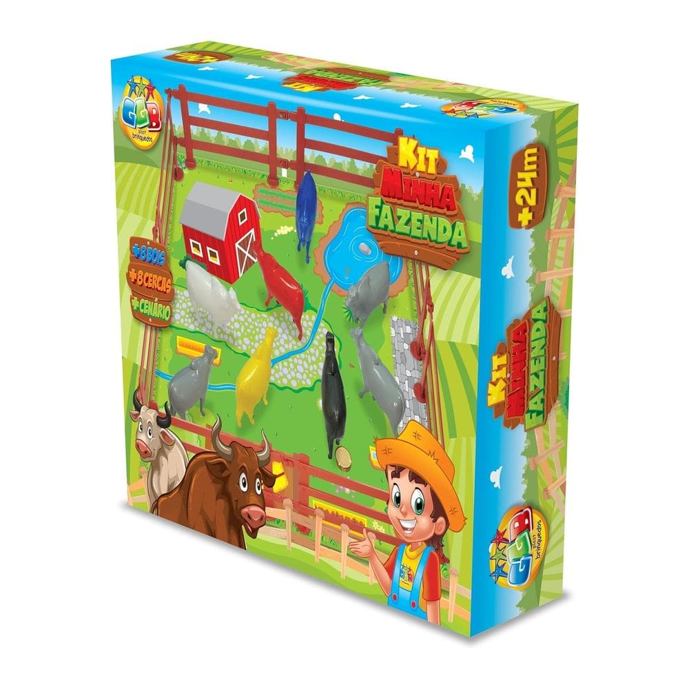 Kit Minha Fazenda - 17 Peças - GGB Brinquedos