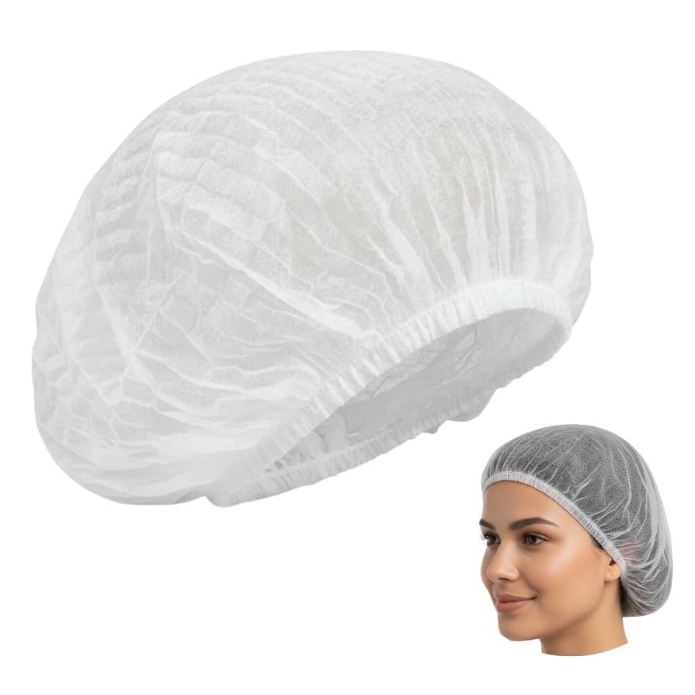 Touca Sanfonada TNT Descartável Com Elástico Profissional 100un Medix