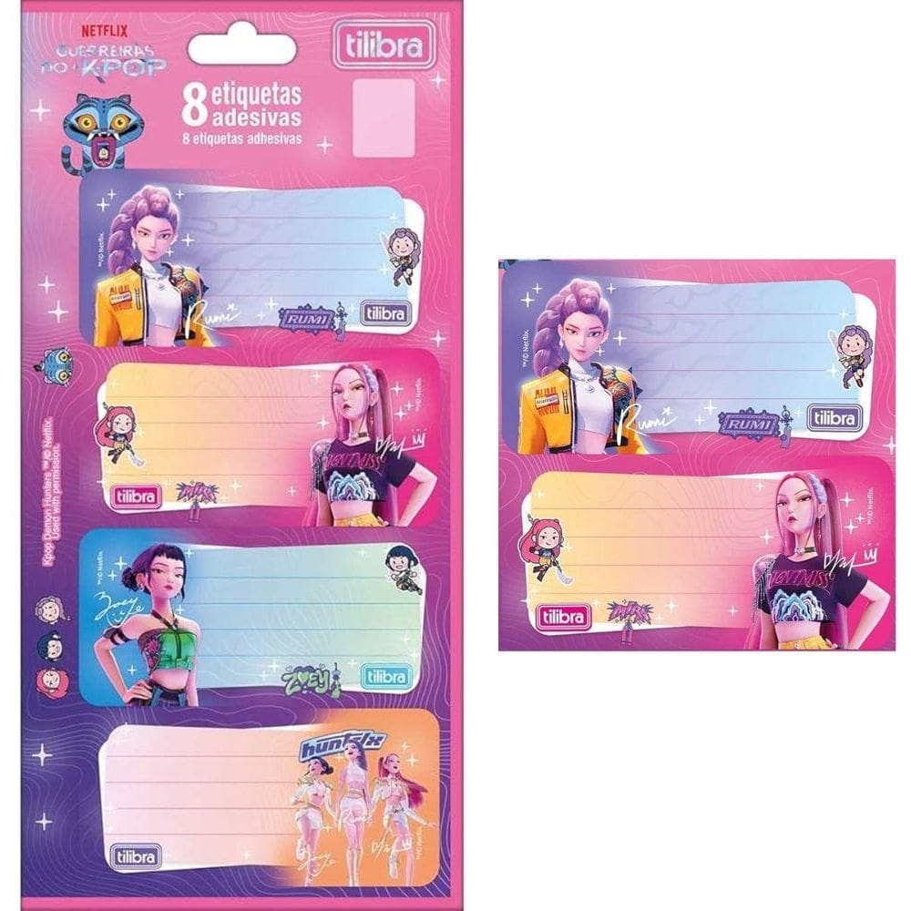 Etiquetas Adesivas Guerreiras Do K-Pop - 100X208Mm - Tilibra