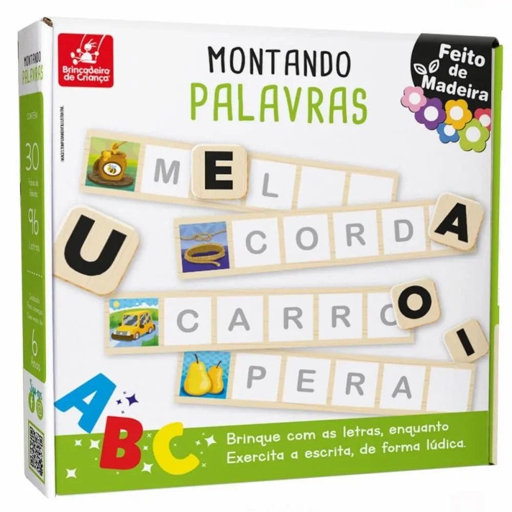 Jogo Educativo Montando Palavras - Brincadeira de Criança