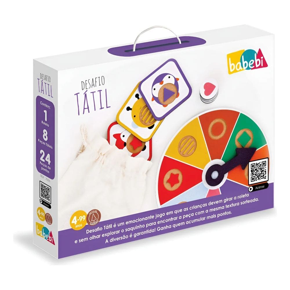 Jogo Infantil Desafio Tátil - 32 Peças - Babebi