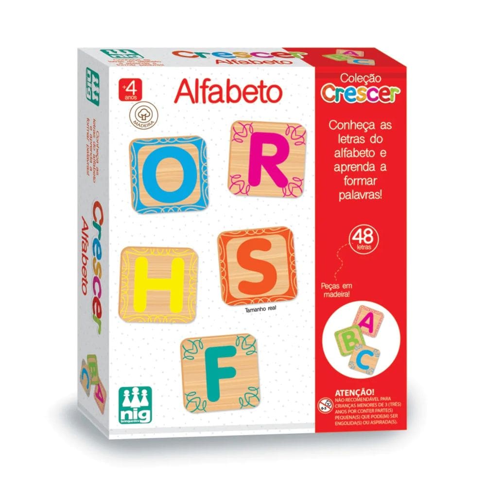 Jogo Educativo Alfabeto Coleção Crescer - Nig Brinquedos