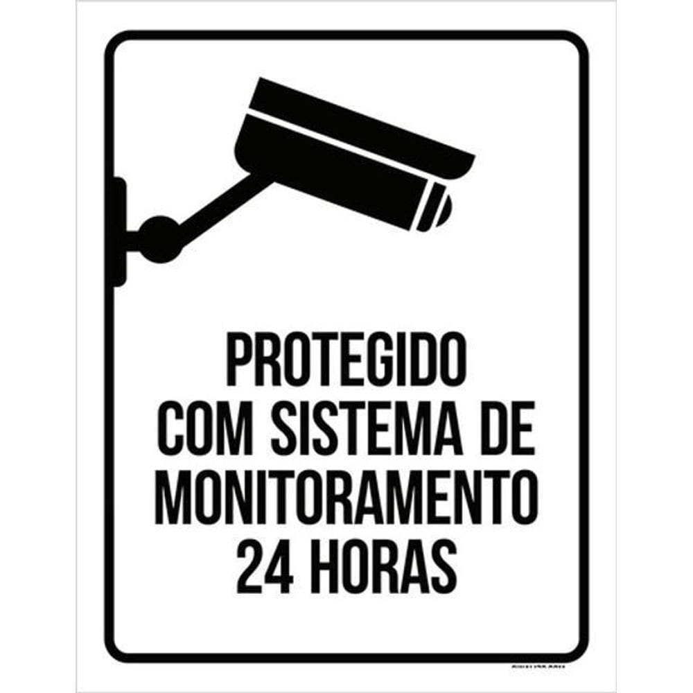 Kit 3 Placas Protegido Sistema Monitoramento 24 Horas