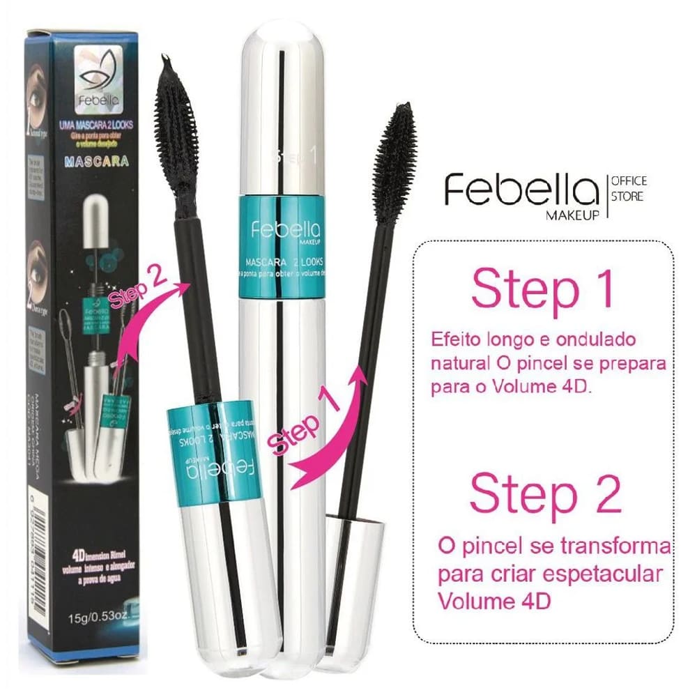 Máscara Rímel Para Cílios 4D Versão Supremo Tango Cor Preto