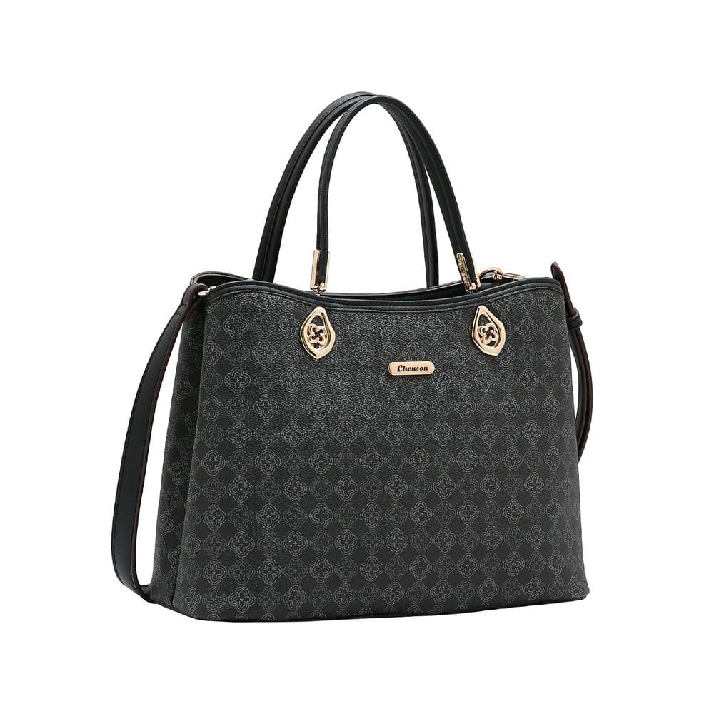 Bolsa Elemento Gráfico Casual - Alça de Mão - Preto - Chenson 3485287