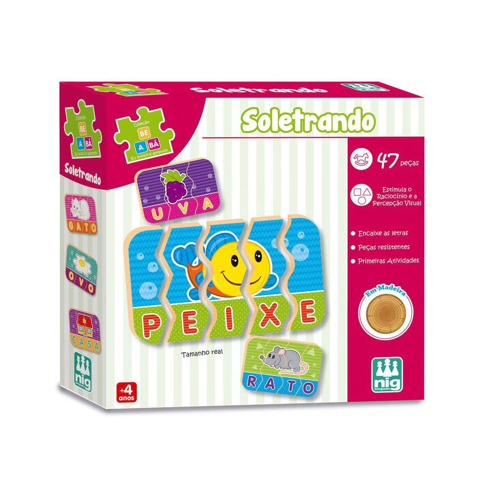 Jogo Soletrando - 47 Peças - Nig