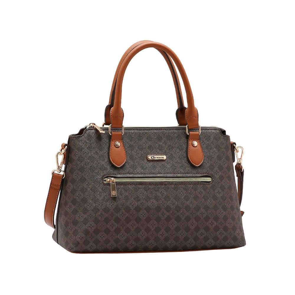 Bolsa Elemento Gráfico Casual - Alça de Mão - Café - Chenson 3485288