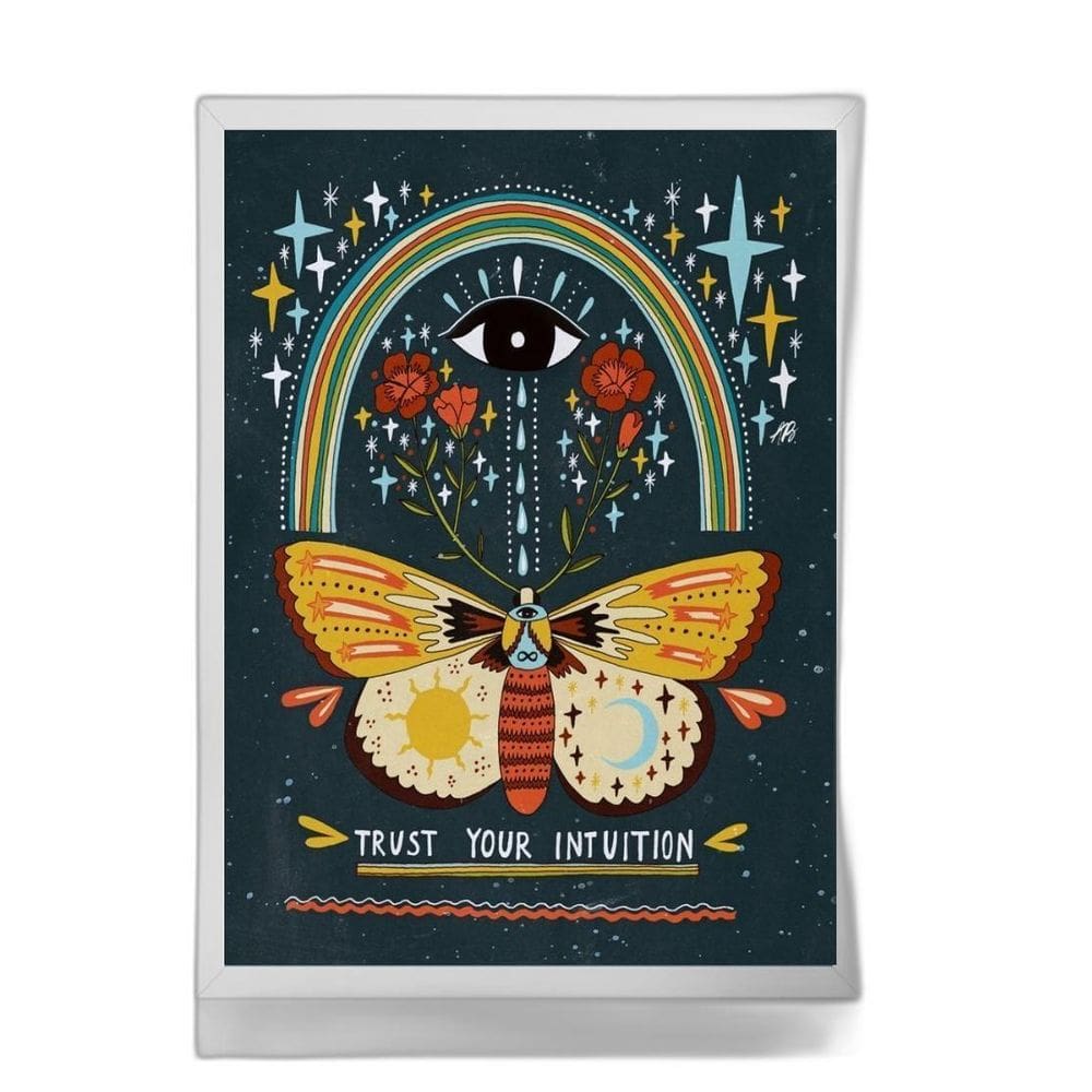Quadro Trust Your Intuition 45X34Cm Branca