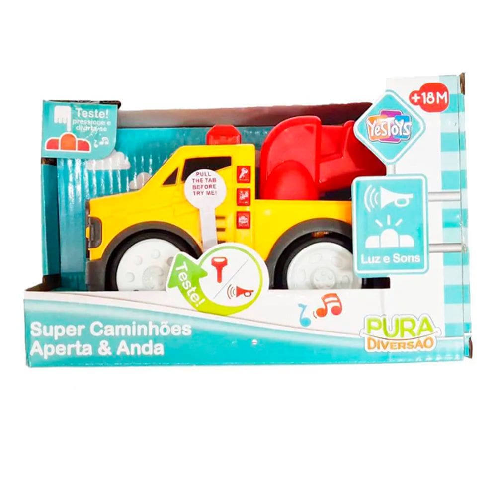 Brinquedo Super Caminhão Guincho Aperta E Anda - Winfun