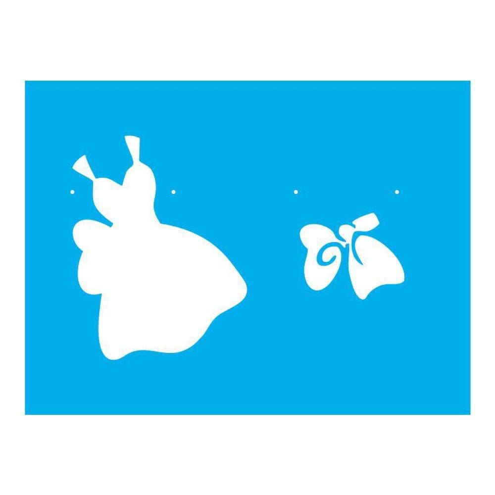 Stencil Tamako Roupa Vestido - 15X20Cm - Ref 8675