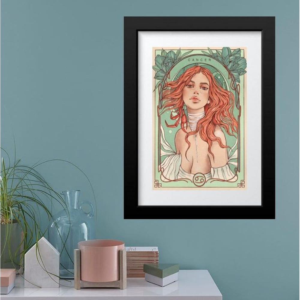 Quadro Vintage Signo Câncer - 60X48Cm